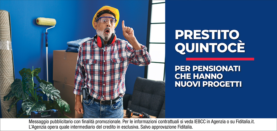 Agenzia Milo Umberto Fiditalia | Trieste, Udine | Cessione del Quinto Quintocè - Un consulente dedicato per i progetti di dipendenti e pensionati. Messaggio pubblicitario con finalità promozionale. Per le informazioni contrattuali si veda IEBCC in Agenzia o su Fiditalia. it. L’Agenzia opera quale intermediario del credito in esclusiva. Salvo approvazione Fiditalia.